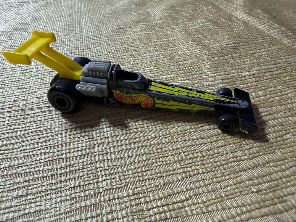 1993 Hot Wheels Black & Yellow Top Fuel Dragster Loose Diecast 1:64